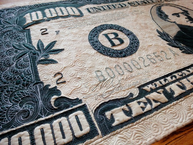 $10,000 quilt detail 1