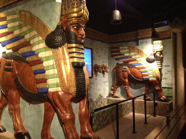 Fake Assyria was cool! Very Las Vegas. Pay craftspeople and designers and they'll make anything for anyone.