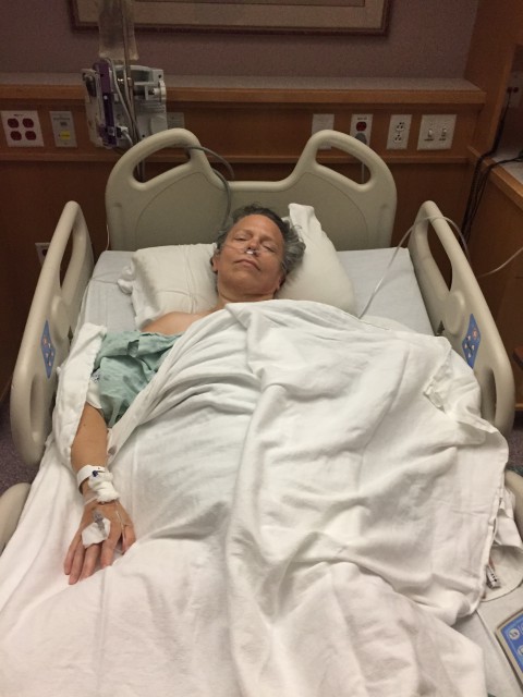 After surgery, which took 4.5 hours. I was under for longer than that, as actual surgery started kind of late. Last thing I remember is being wheeled out of the pre-op room, around 1:45pm. Next memory is being spoon-fed ice chips by a nurse, around 8:30pm.